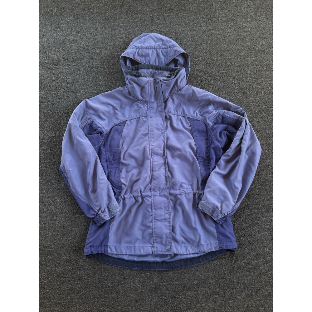 Columbia Interchange Jacket Women's Large Purple Hooded Shell Core Ski Coat